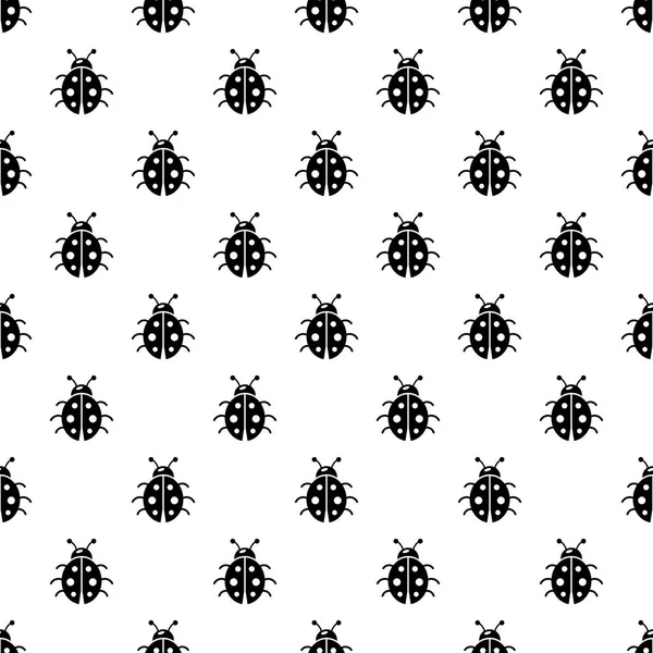 Modèle de coccinelle vecteur sans couture — Image vectorielle