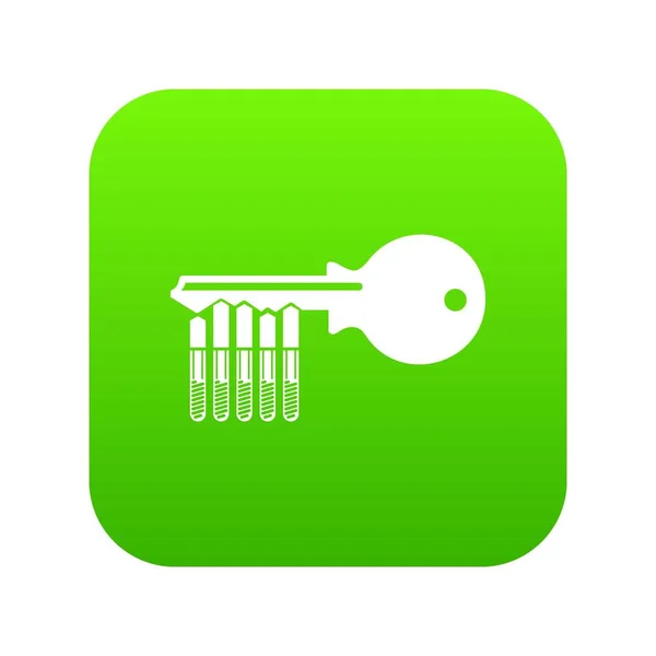 Vettore verde icona a chiave magnetica — Vettoriale Stock