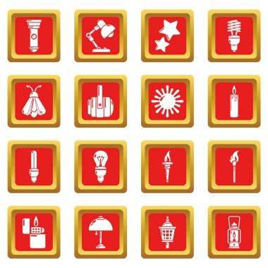 Kızıl Meydan vektör ışık kaynağı Icons set