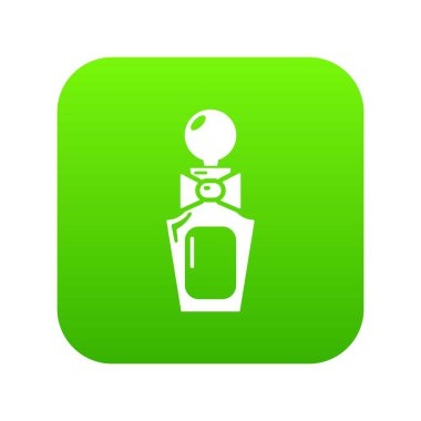 Parfüm şişe sanat simge yeşil vektör