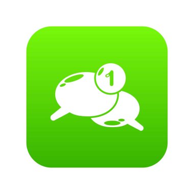 İletişim yeşil simge vektör