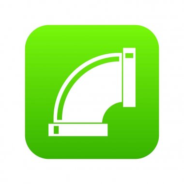 Bağlantı boruları simgesi dijital yeşil