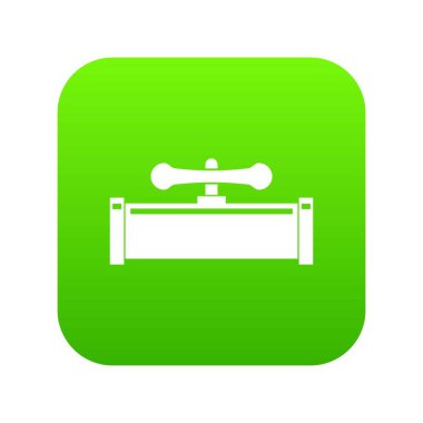 Sıhhi tesisat Vana simgesi dijital yeşil