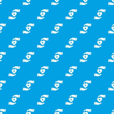 Sigorta hayat desen vektör kesintisiz mavi