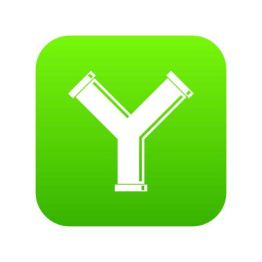 Formu Y harfi simgesi dijital yeşil ortak boru