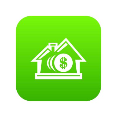 Banka yeşil simge vektör