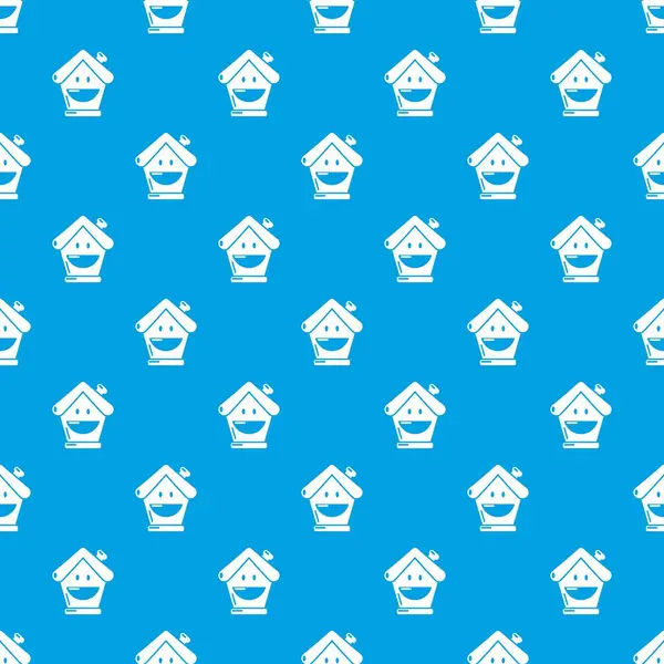 Versicherung Haus Muster Vektor nahtlos blau — Stockvektor