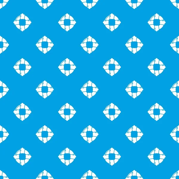 Reddingsboei patroon vector naadloze blauw — Stockvector