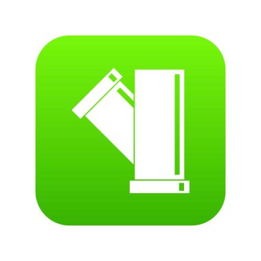 Boru simgesi dijital montaj tee yeşil