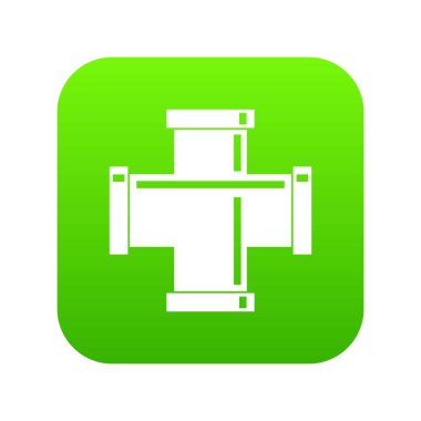 Siyah boru simgesi dijital montaj yeşil