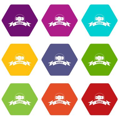 9 vektör tokası aşınma Icons set