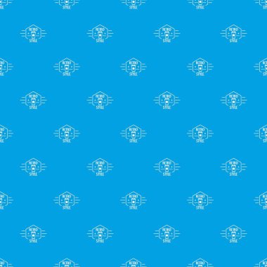 Retro tarzı desen vektör kesintisiz mavi