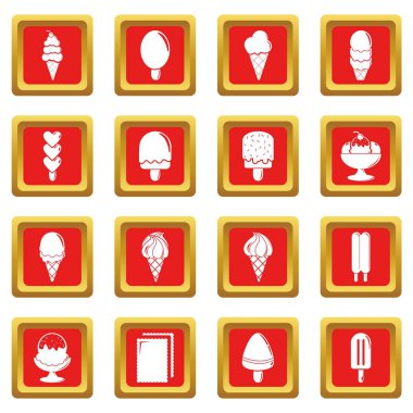 Kızıl Meydan vektör dondurma Icons set