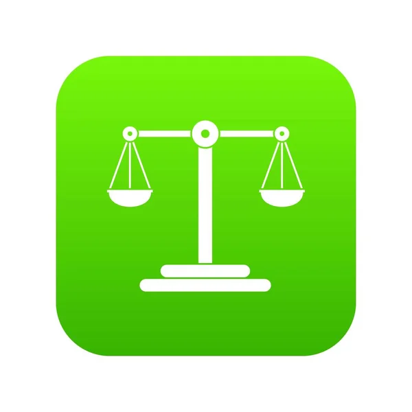 Waagen Balance Symbol digital grün — Stockvektor