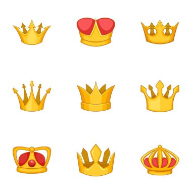 Corona Icons set, karikatür tarzı