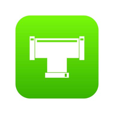 T boru bağlantı simgesi dijital yeşil