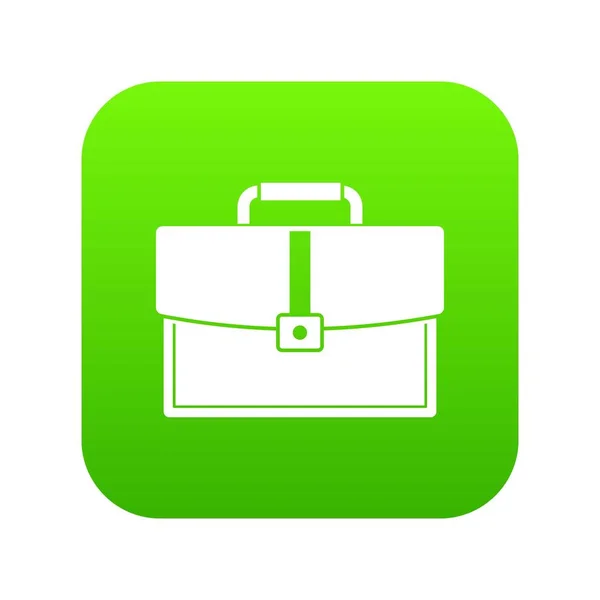 Icono del maletín de negocios digital verde — Archivo Imágenes Vectoriales