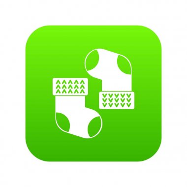 Bebek çorap simgesi dijital yeşil