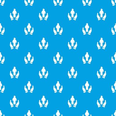 Koruma hayat desen vektör kesintisiz mavi