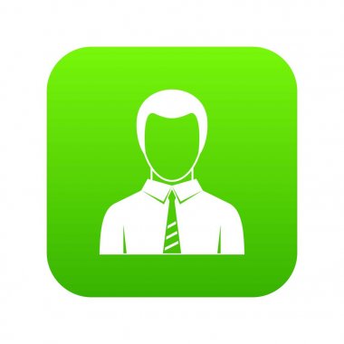 İşadamı simgesi dijital yeşil