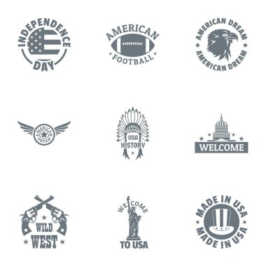 Amerikan logo koymak, basit tarzı