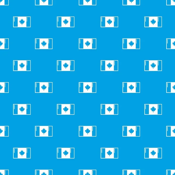 Bandera canada patrón vector sin costura azul — Archivo Imágenes Vectoriales