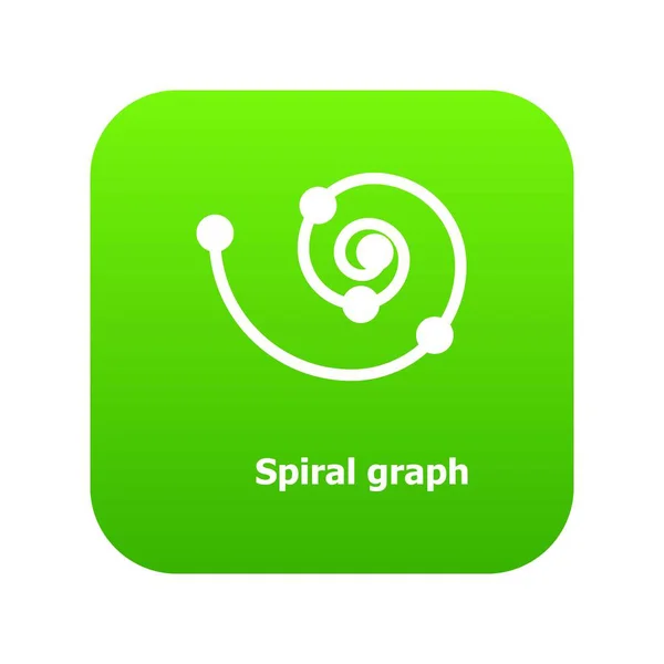 Icône graphique en spirale vecteur vert — Image vectorielle