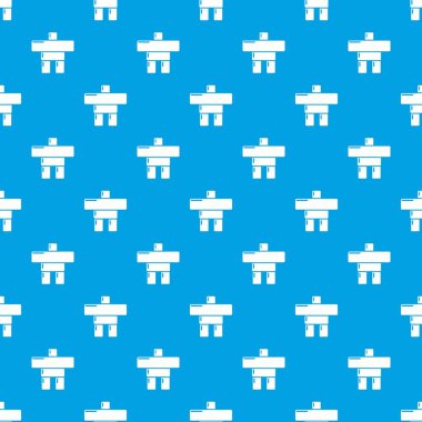 Taş Heykel Kanada desen vektör kesintisiz mavi