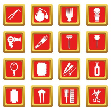 Kızıl Meydan vektör Kuaför Icons set