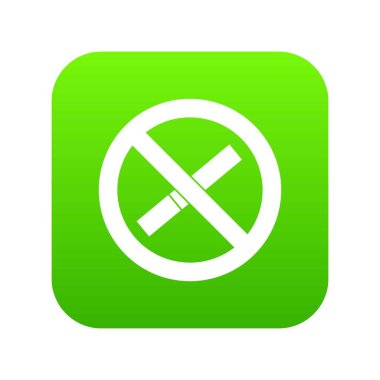 İşareti yasaklayan yasaktır simgesi dijital yeşil