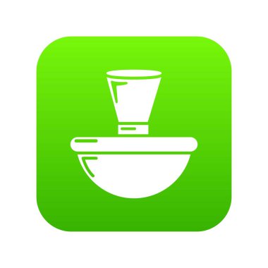 Parfüm şişesi Londra yeşil simge vektör