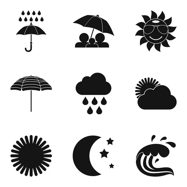 气象图标集, 简约风格 — 图库矢量图片
