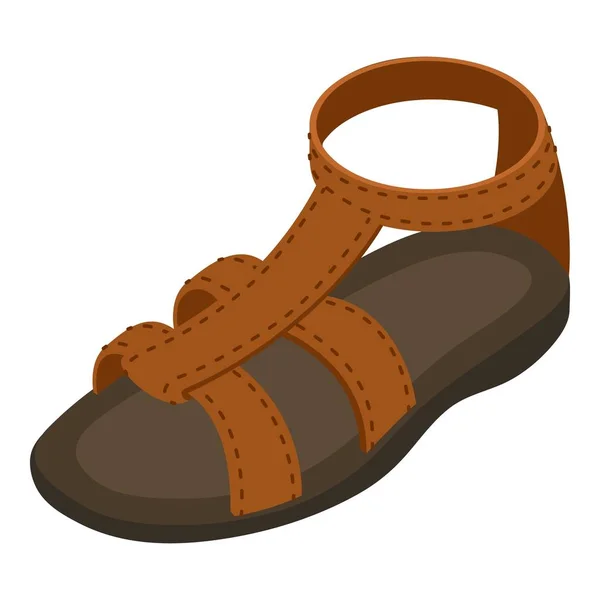 Icona del sandalo estivo, stile isometrico — Vettoriale Stock