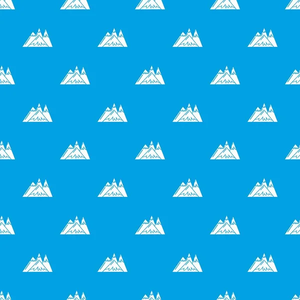 Patrón de las montañas vector sin costura azul — Archivo Imágenes Vectoriales