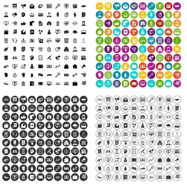 100 iconos del departamento de comercio conjunto variante vectorial — Vector de stock