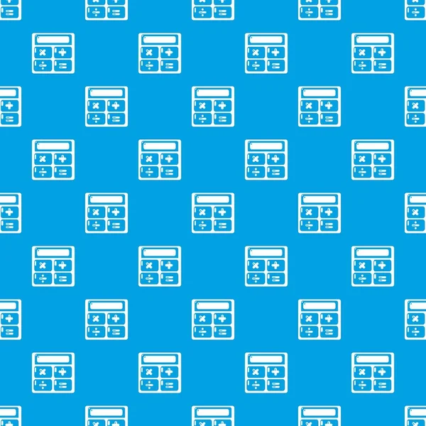 Modèle de calculatrice vecteur sans couture bleu — Image vectorielle