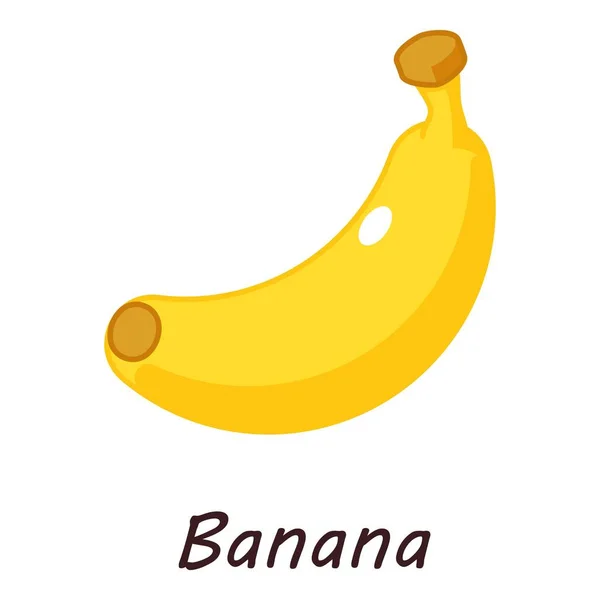 Μπανάνα εικονίδιο, ισομετρική στυλ — Διανυσματικό Αρχείο