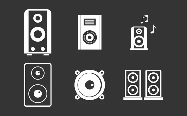 Speaker icon set grey vector — Stock Vector