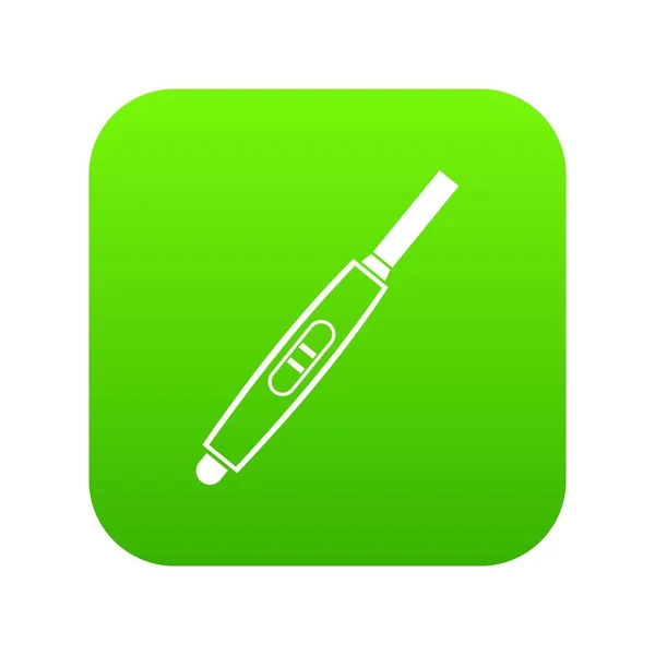 Pregnancy test with positive pregnant icon digital green — Stock Vector
