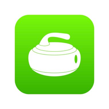 Curling Taşı simgesini dijital yeşil