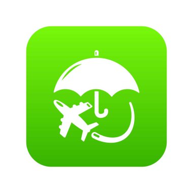 Yeşil sigorta sinek simge vektör