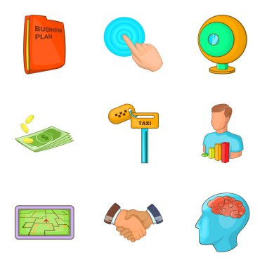 Uygulama Tasarımcısı simgeleri ayarla, tarzı çizgi film