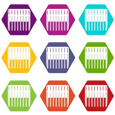 9 vektör balon Icons set