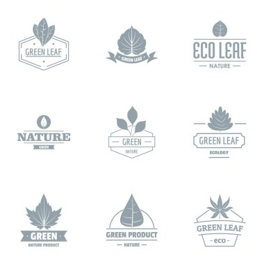 Doğa yeşil logo koymak, basit tarzı