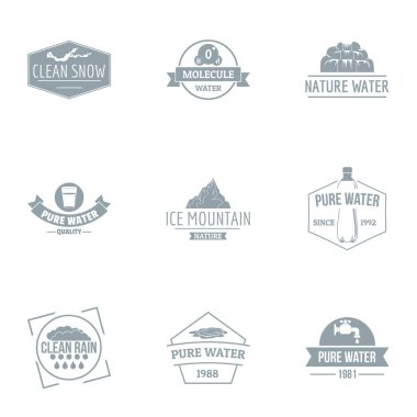 Temiz su logo koymak, basit tarzı