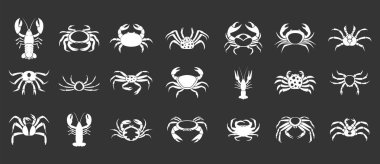 Gri vektör kanser Icon set