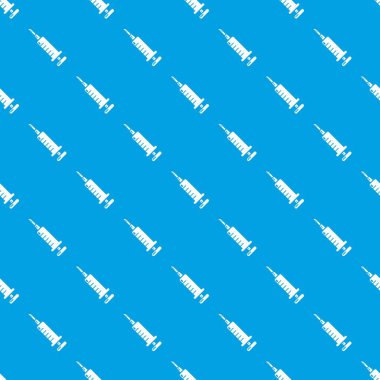 Şırınga desen vektör kesintisiz mavi