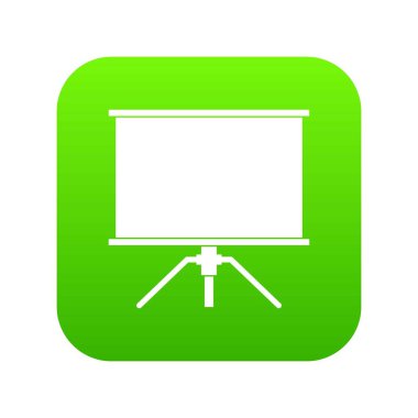 Boş projeksiyon ekran simgesi dijital yeşil