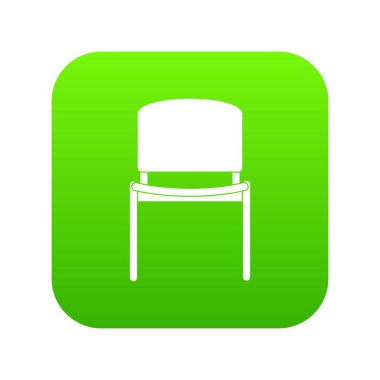 Siyah ofis sandalye simge dijital yeşil