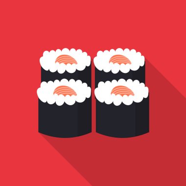 Suşi simgesi, düz stil